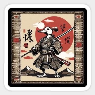 Samurai duck Sticker